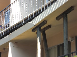 Buckled balcony