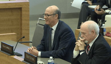 CalSTRS attorneys Harvey Leiderman, left, and Brian Bartow